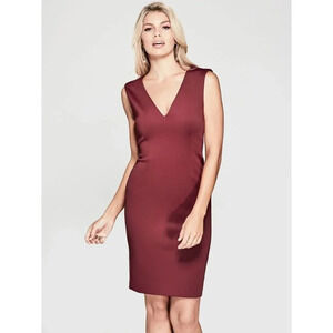 Marciano Rachel Scuba  Dress Cabernet Color